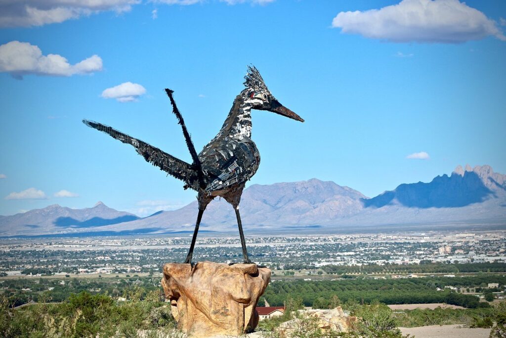 Recycled Roadrunner Sculpture